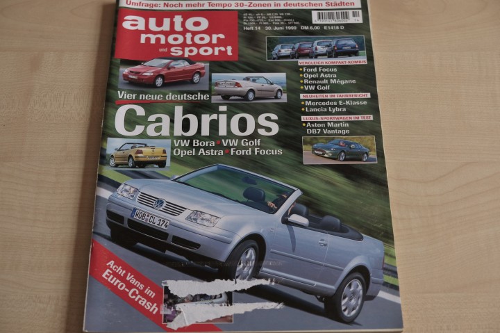 Deckblatt Auto Motor und Sport (14/1999)